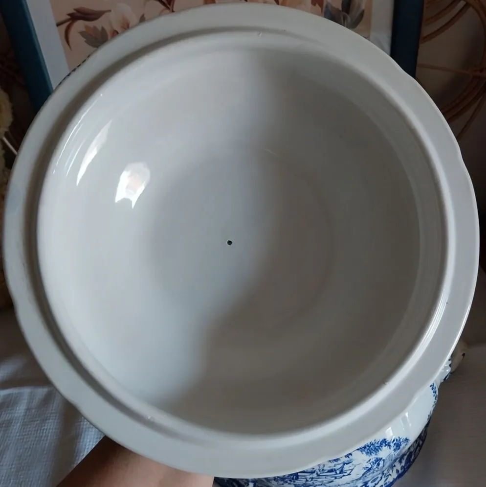 Ancienne soupière Lunéville K&G toile de jouy