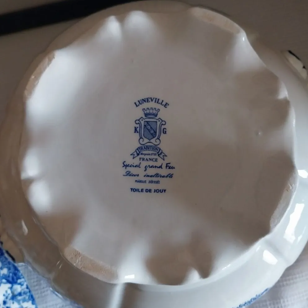Ancienne soupière Lunéville K&G toile de jouy
