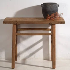 Ancienne table console en bois (c.1920) #6