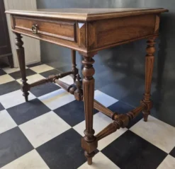 Ancienne table à écrire d'appoint bureau en bois massif