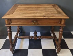 Ancienne table à écrire d'appoint bureau en bois massif