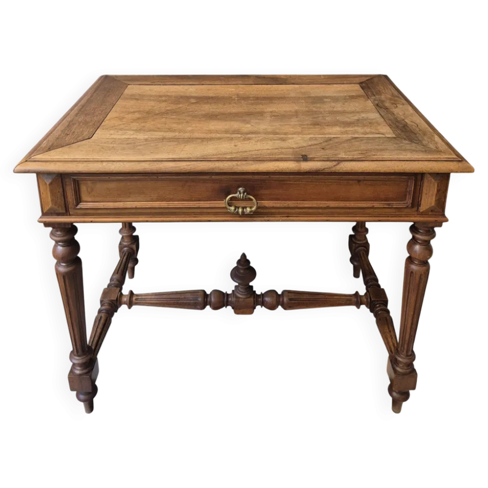 Ancienne table à écrire d'appoint bureau en bois massif