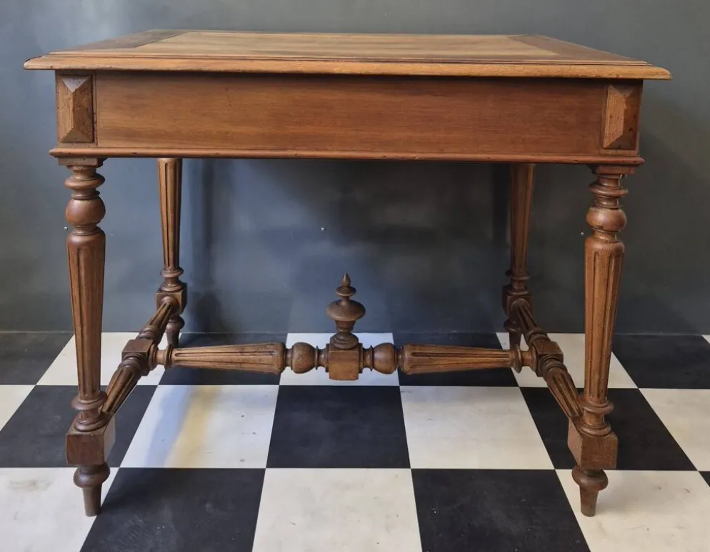 Ancienne table à écrire d'appoint bureau en bois massif