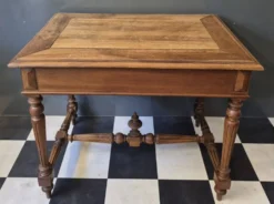 Ancienne table à écrire d'appoint bureau en bois massif