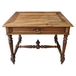 Ancienne table à écrire d'appoint bureau en bois massif