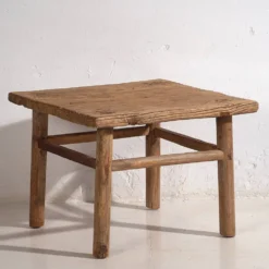 Ancienne table d’appoint carrée (c.1850) #2