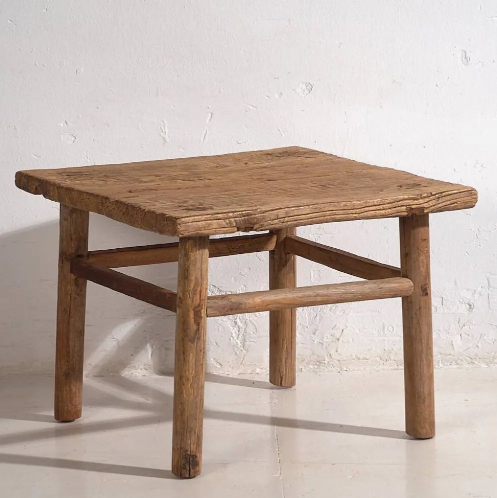 Ancienne table d’appoint carrée (c.1850) #2