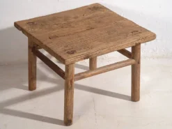 Ancienne table d’appoint carrée (c.1850) #2
