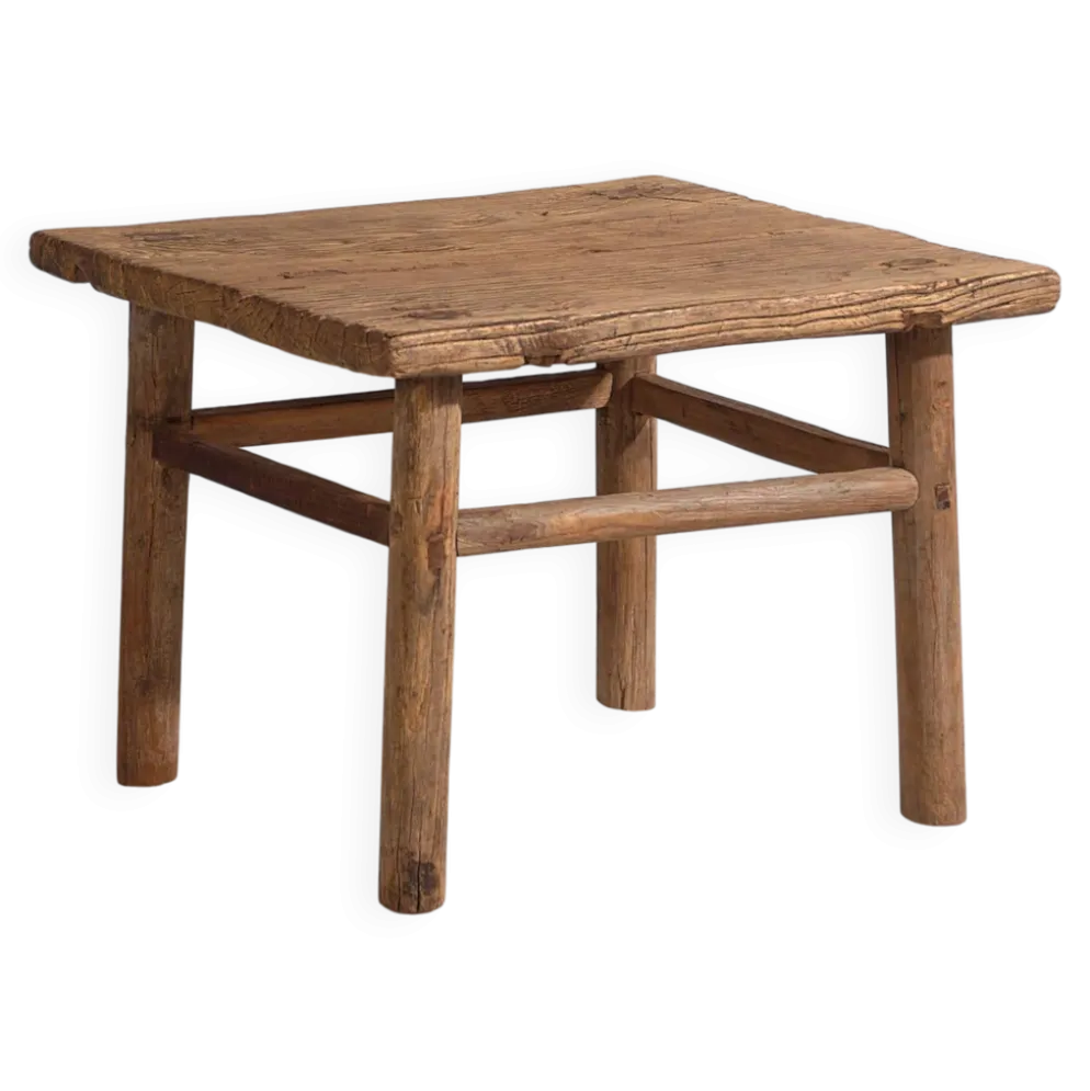 Ancienne table d’appoint carrée (c.1850) #2