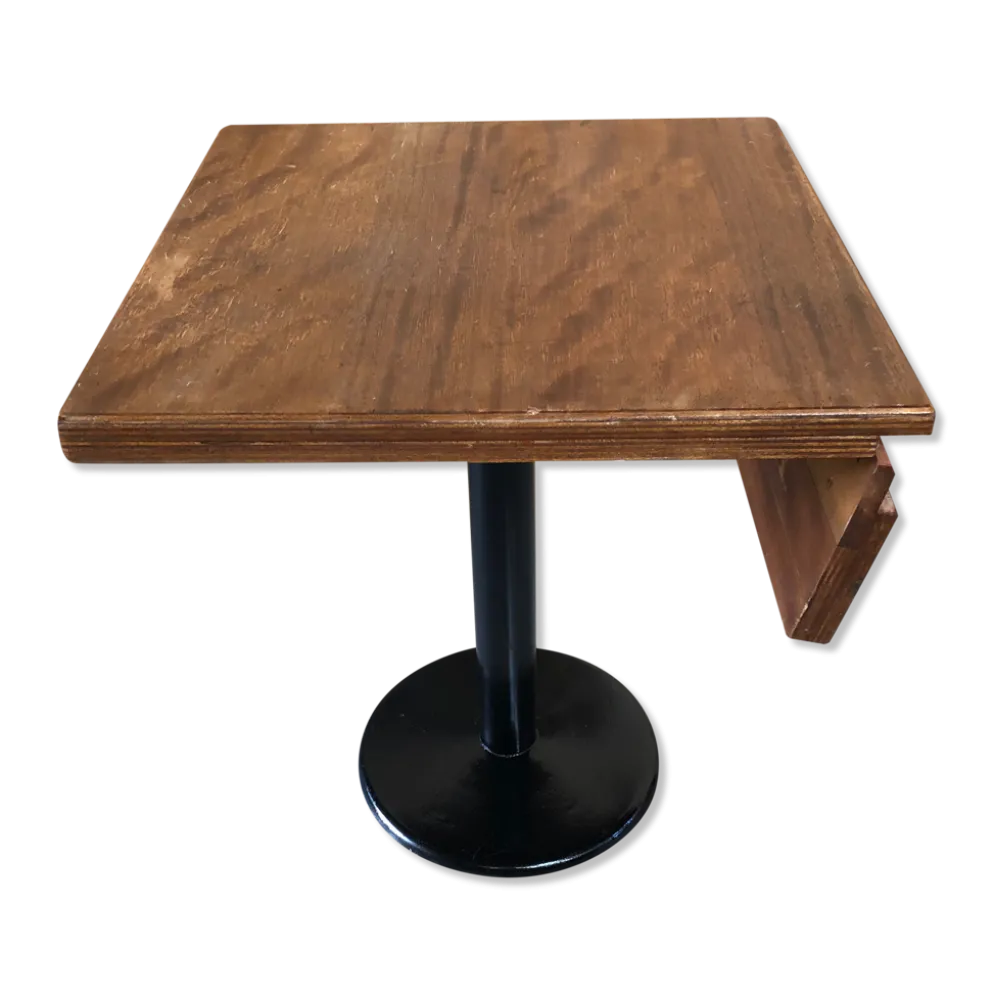 Ancienne table de bistrot pied fonte noir