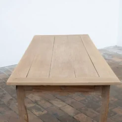 Ancienne table de ferme en chêne à rallonge – XIXe siècle