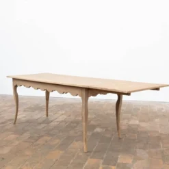 Ancienne table de ferme en chêne à rallonge – XIXe siècle