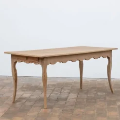 Ancienne table de ferme en chêne à rallonge – XIXe siècle