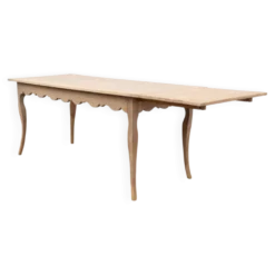 Ancienne table de ferme en chêne à rallonge – XIXe siècle