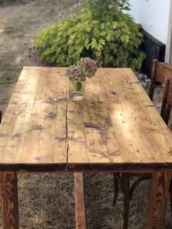 Ancienne table de ferme en pin massif