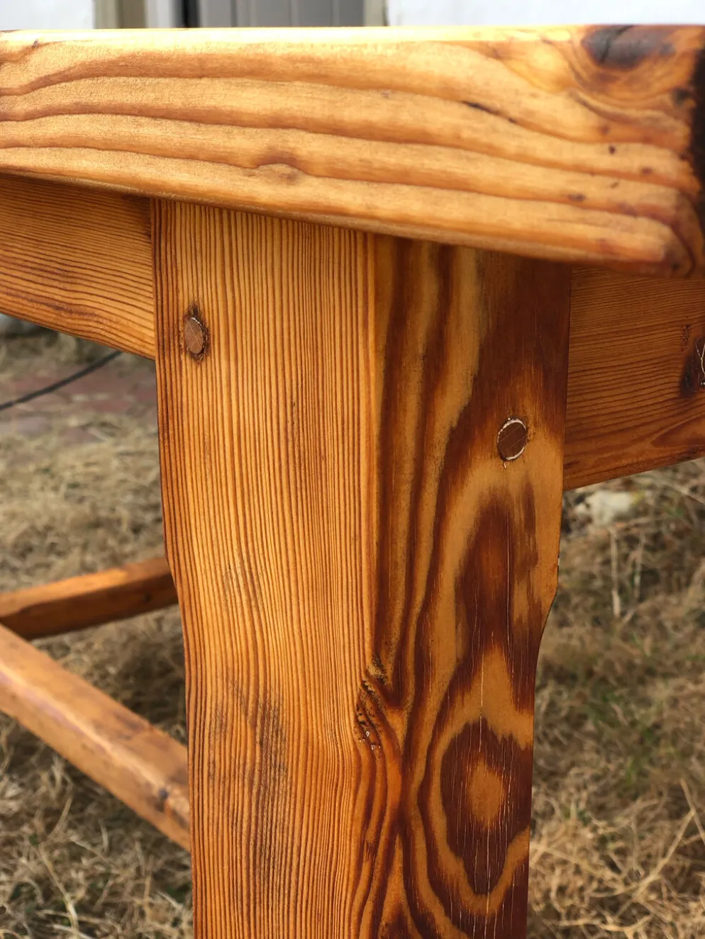 Ancienne table de ferme en pin massif