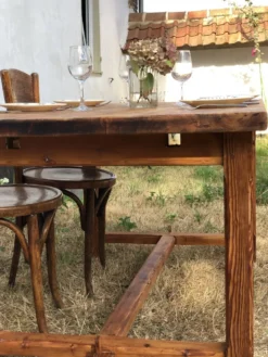 Ancienne table de ferme en pin massif