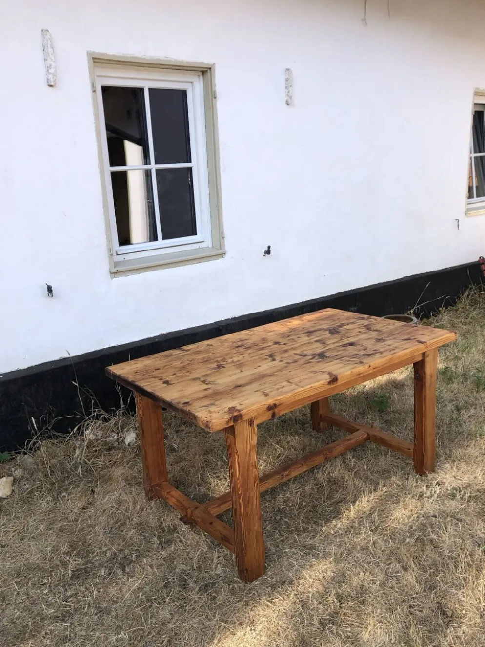 Ancienne table de ferme en pin massif