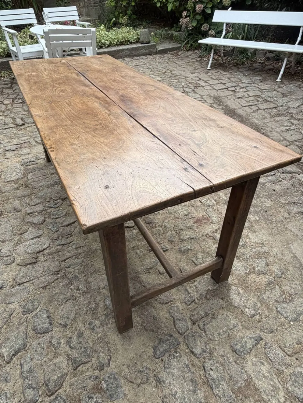Ancienne table de ferme normande en bois massif – XIXe / début XXe siè