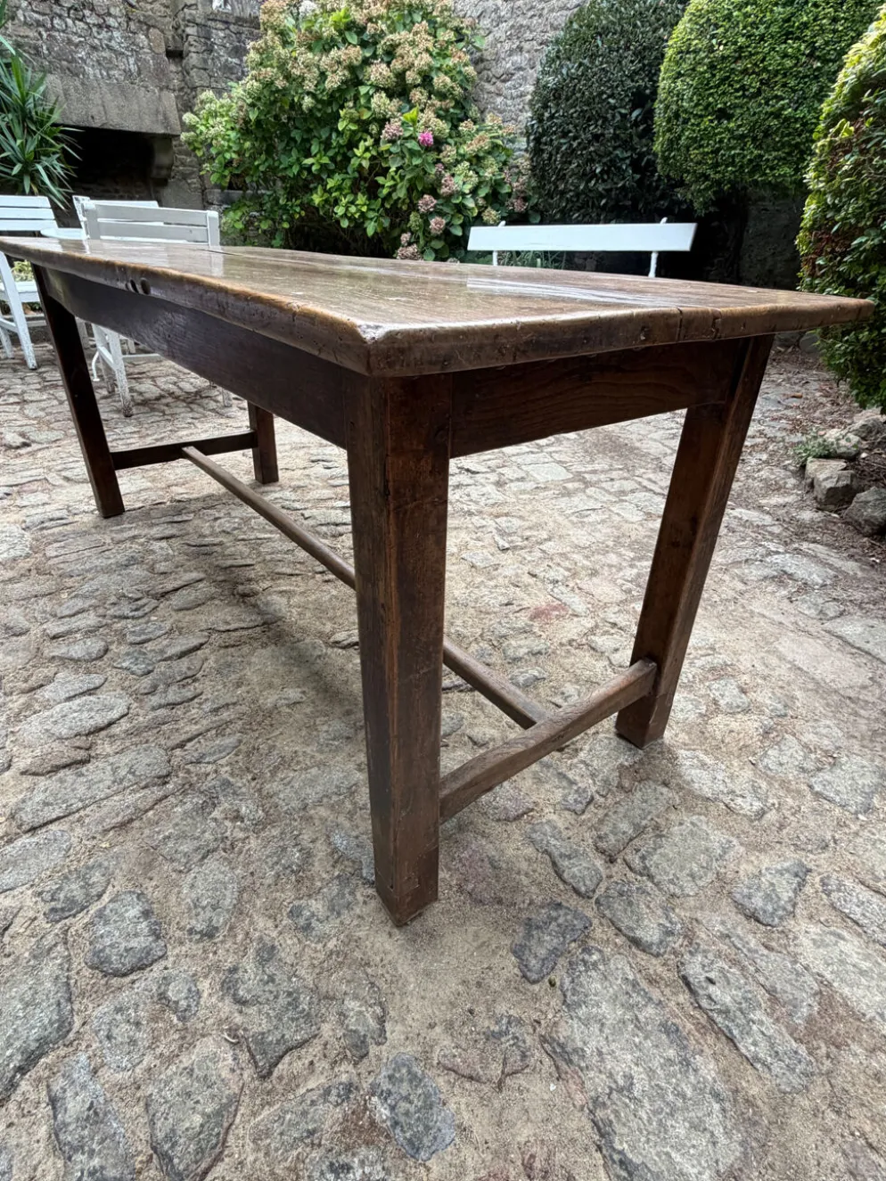 Ancienne table de ferme normande en bois massif – XIXe / début XXe siè