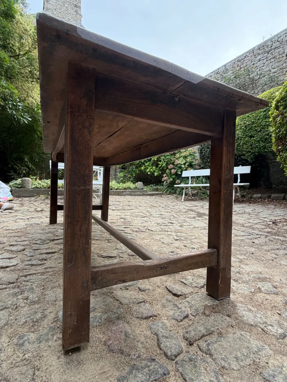Ancienne table de ferme normande en bois massif – XIXe / début XXe siè