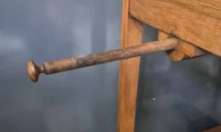 Ancienne Table de toilette Coiffeuse marbre et bois massif avec miroir