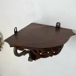 Ancienne étagère d’angle en bois ajouré mp