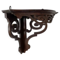 Ancienne étagère d’angle en bois ajouré mp