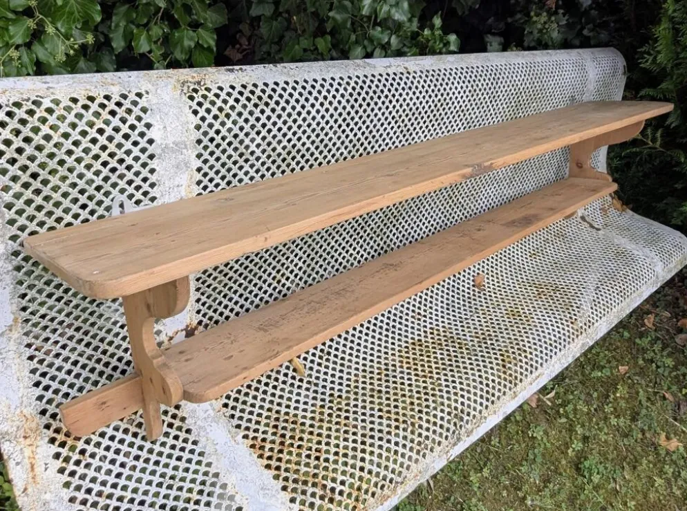 Ancienne Étagère Métier Bistro Cuisine Vaisselier Campagne 167 cm
