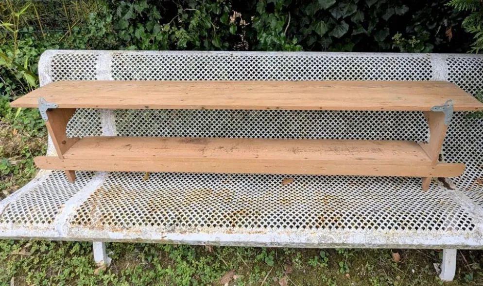 Ancienne Étagère Métier Bistro Cuisine Vaisselier Campagne 167 cm