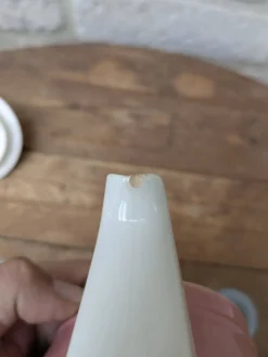 Ancienne théière rose et crème Villeroy & Boch Salam France