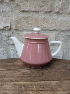 Ancienne théière rose et crème Villeroy & Boch Salam France