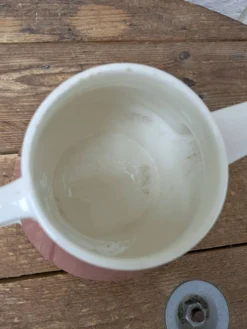 Ancienne théière rose et crème Villeroy & Boch Salam France