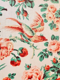 Ancien paravent fleuri à 4 panneaux