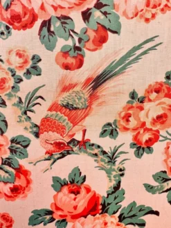 Ancien paravent fleuri à 4 panneaux