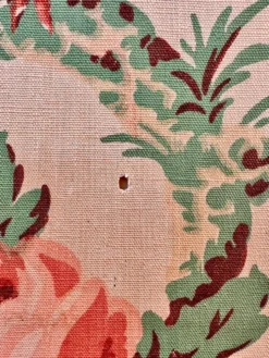 Ancien paravent fleuri à 4 panneaux