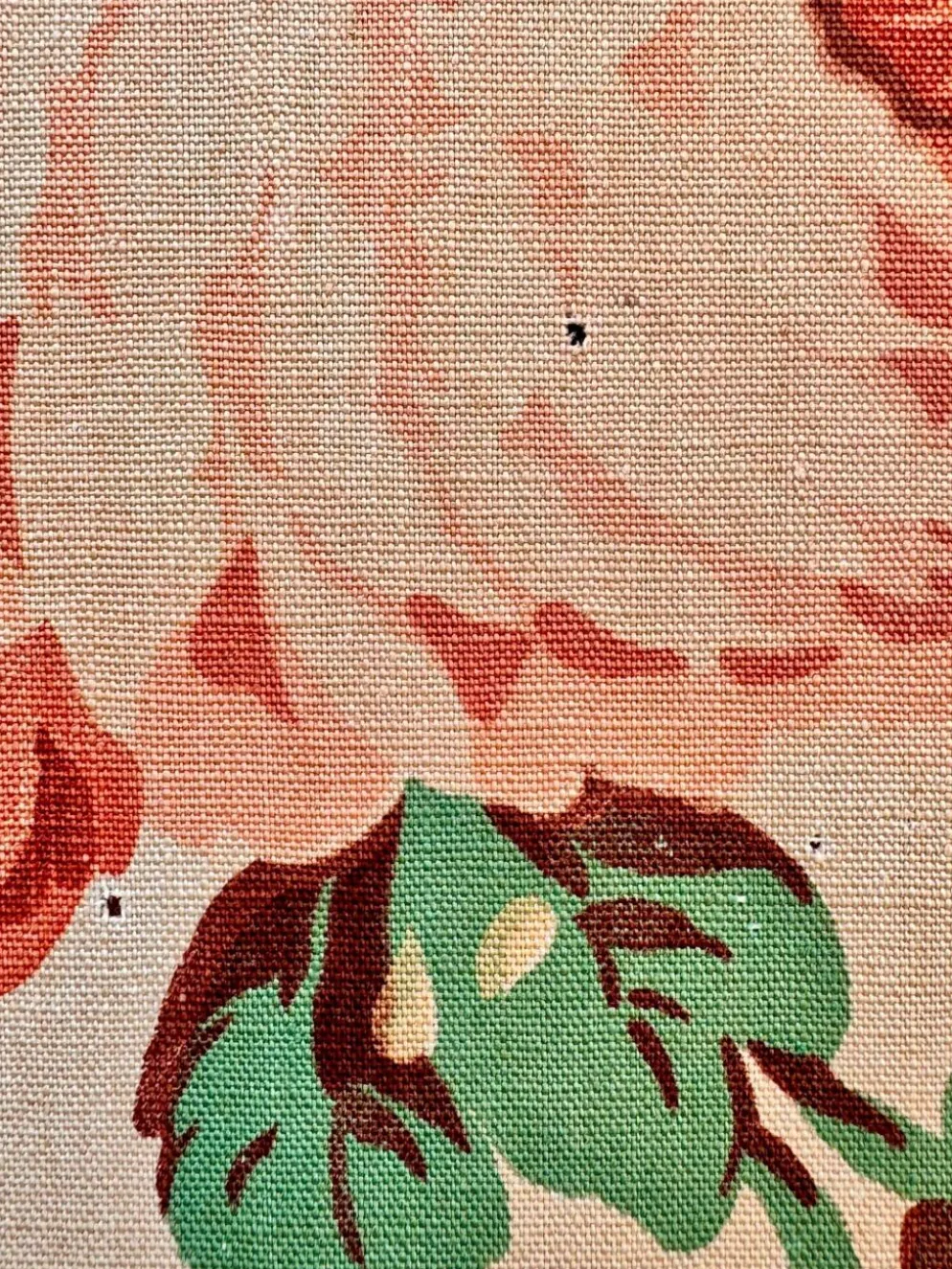 Ancien paravent fleuri à 4 panneaux