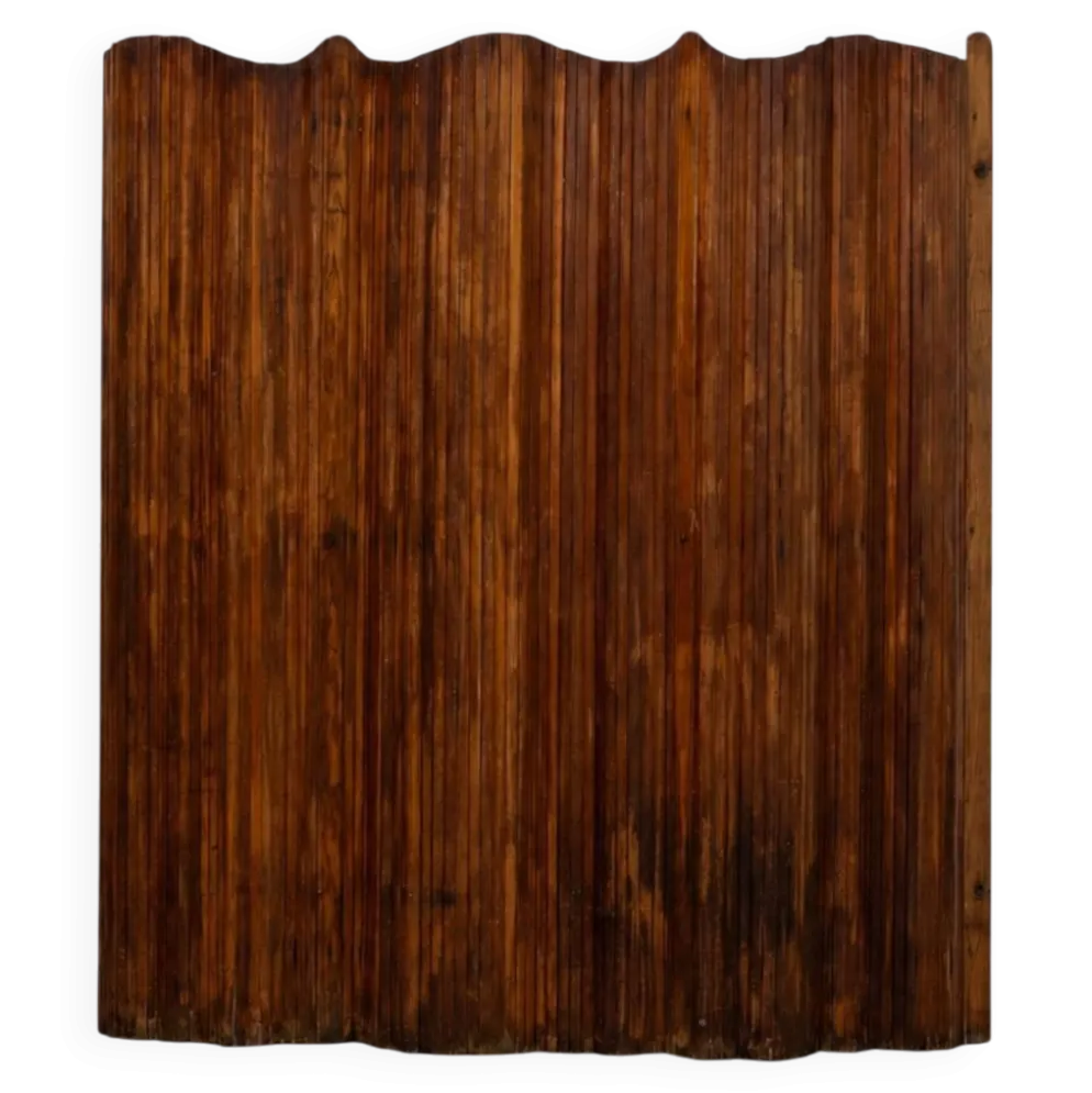 Ancien paravent vague en sapin, style Baumann 1930