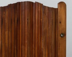 Ancien paravent vague en sapin, style Baumann 1930