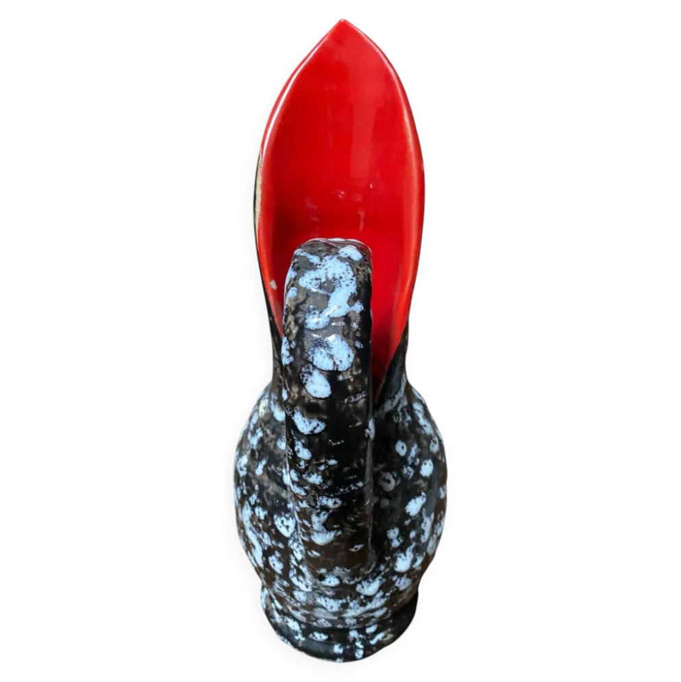 Ancien Pichet Pic Vallauris Années 50/60 – Écume de Mer & Rouge Flambo