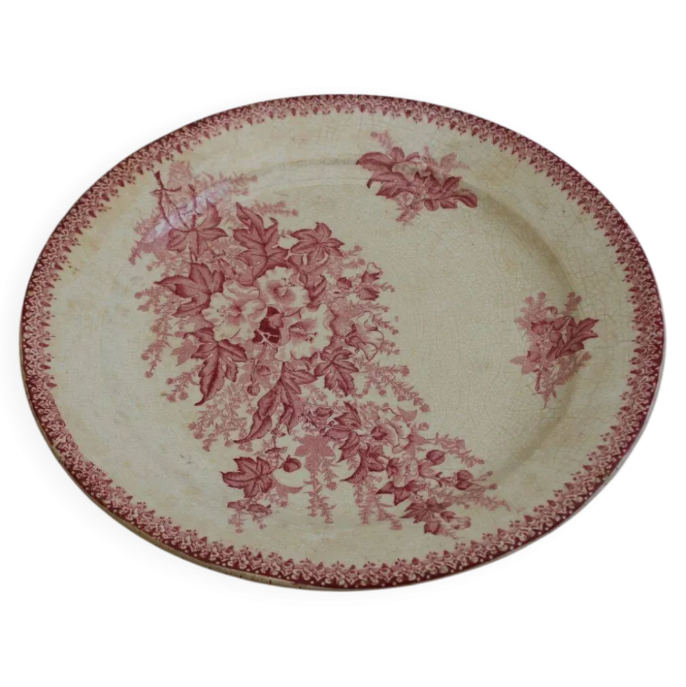 Ancien plat de service en céramique