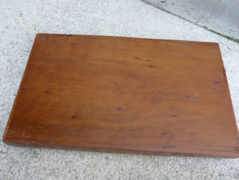 Ancien plateau de service marqueterie bois & nacre vintage