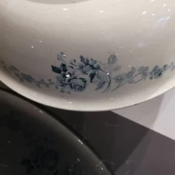 Ancien plat/ Vasque Terre De Fer Choisy-le-Roi E. Bourgeois