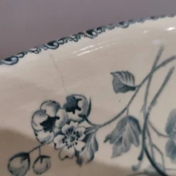 Ancien plat/ Vasque Terre De Fer Choisy-le-Roi E. Bourgeois