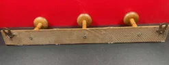 Ancien porte manteau bois tourné 1930 façon Bambou - 3 patères