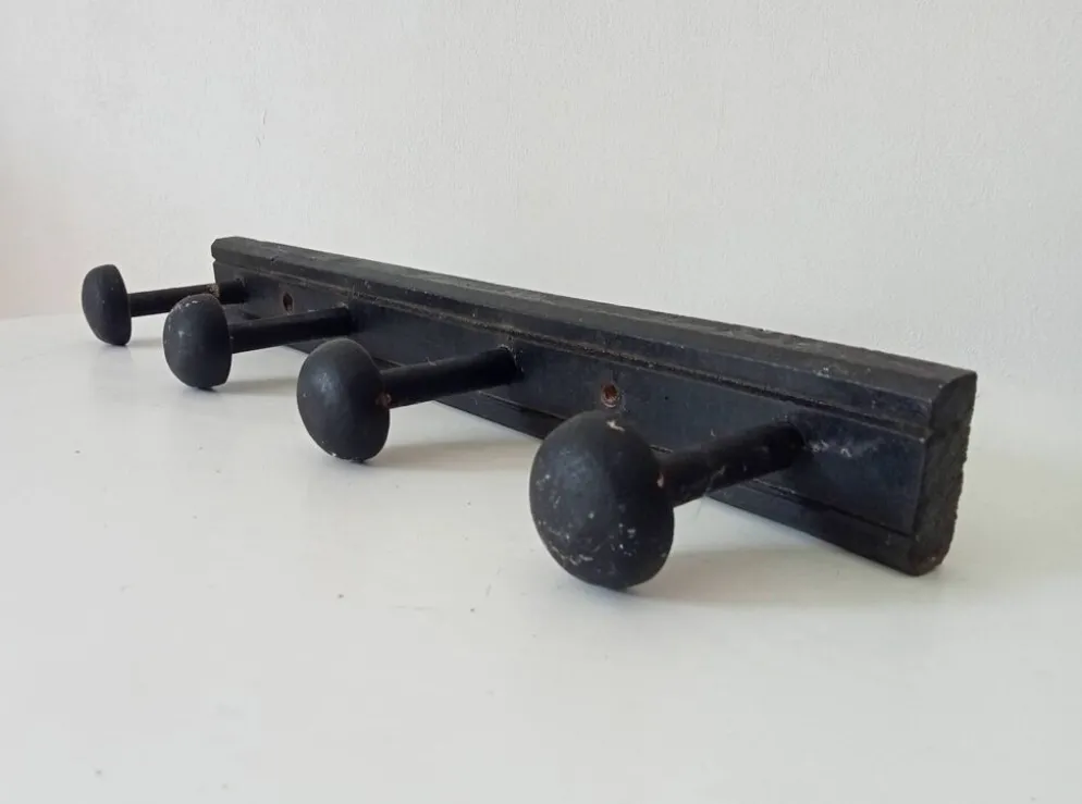 Ancien porte manteau mural en bois