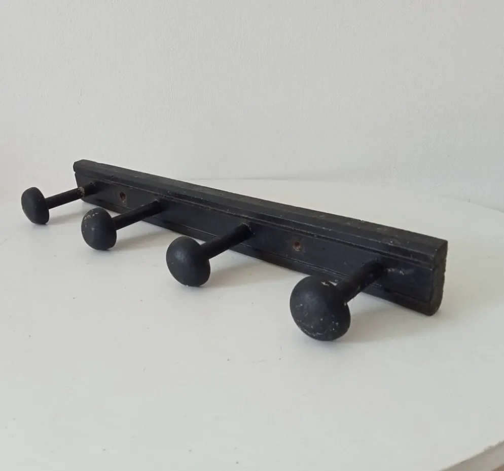 Ancien porte manteau mural en bois
