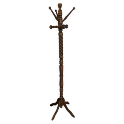 Ancien porte-manteau perroquet en bois tourné