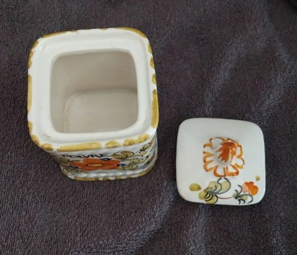 ancien Pot à condiments Poivre Pot à épices Vintage