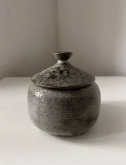 Ancien pot grès sucrier ACTH Thierry Chantal ROBERT